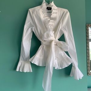 Ruffle Wrap Blouse